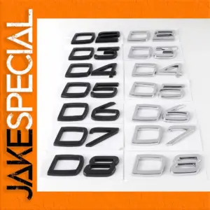 D2-D8 3D Vehicle Badge Sticker Set, Weatherproof