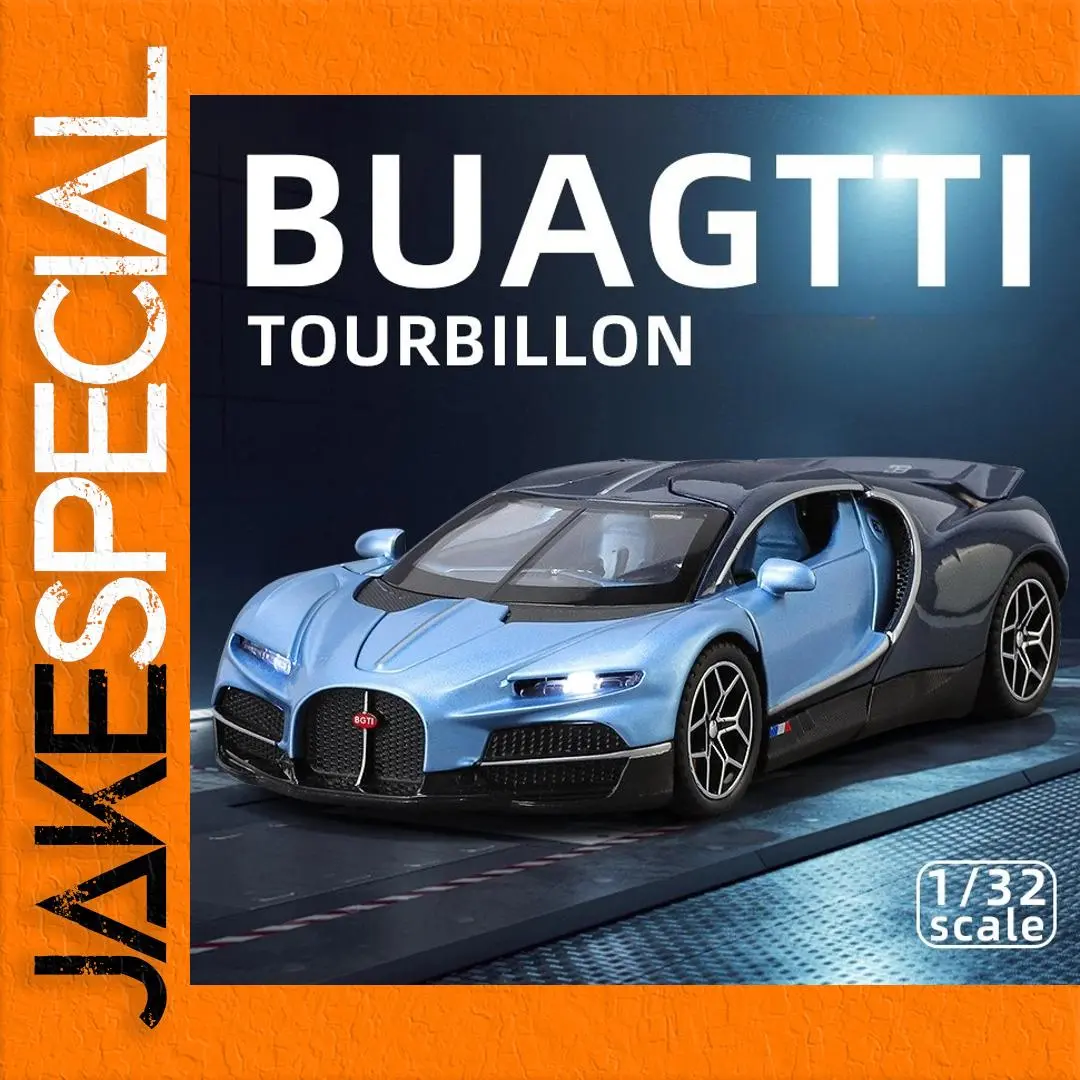 Vibrant Light Blue Alloy Model Car, 1:32 Scale 1 Vibrant Light Blue Alloy Model Car, 1:32 Scale