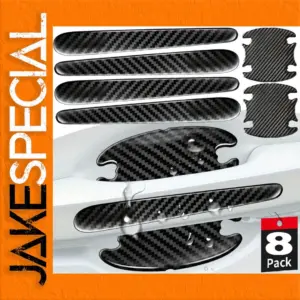 Carbon Fiber Style Car Handle Protector Stickers