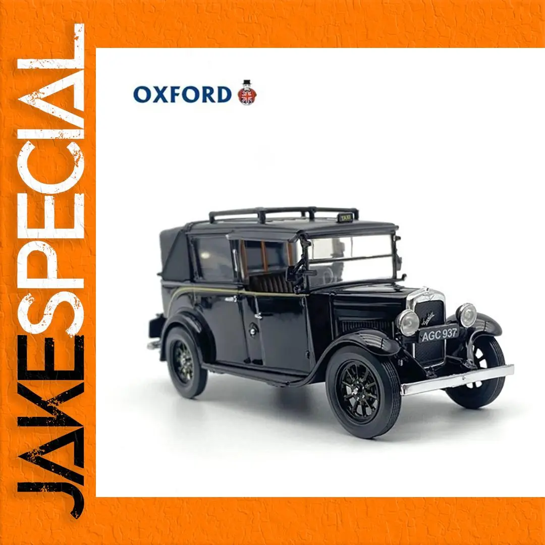 Vintage Black Austin Taxi Model in 1:43 Scale 1 Vintage Black Austin Taxi Model in 1:43 Scale