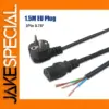 European 1.5M Black Power Extension Cord