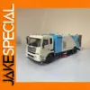 White and Blue Die-Cast Cleaning Sweeper Truck