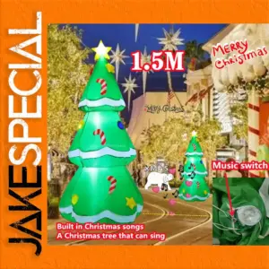 Vibrant 1.5m Inflatable Christmas Tree with Music