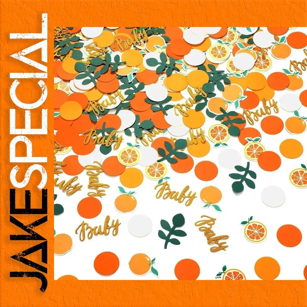 Vibrant Orange Confetti Set for Celebrations 1 Vibrant Orange Confetti Set for Celebrations