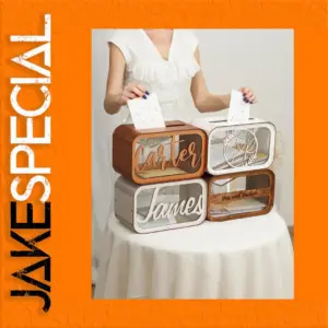 Elegant 15cm Personalized Wedding Card Box in Six Colors