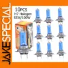 H7 Car Headlight Bulbs Set of 10 6000K Bright White