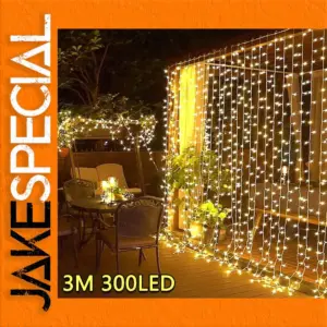 USB LED Curtain String Lights 3m x 3m 300 LEDs