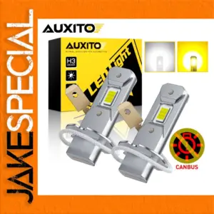 H3 LED Bulbs 6500K/3000K 2-Pack