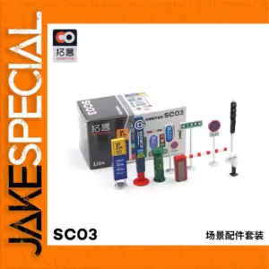 1/64 Scale Miniature Car Model Traffic Accessories