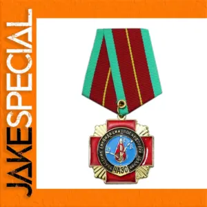 Chernobyl Fire Rescue Medal with Maroon Ribbon
