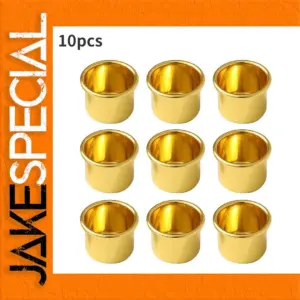 Gold Aluminum Candle Holders Set of 10