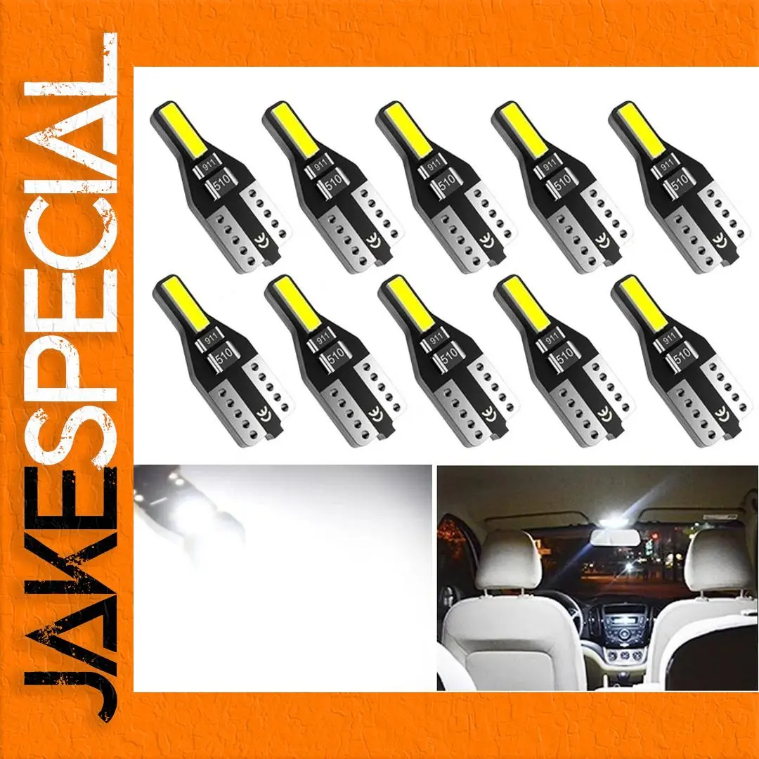 10-Pack T10 W5W LED Interior Car Lights 1 10-Pack T10 W5W LED Interior Car Lights