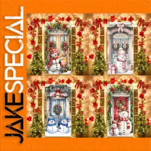 Festive Christmas Santa Hanging Flag Banner