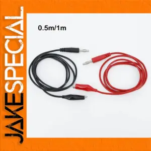 Red and Black Test Cable Set with Banana Plugs