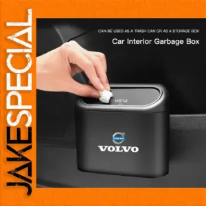 Black Car Trash Can with Touchless Lid