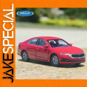 Vibrant Red Welly Skoda Octavia Miniature Model