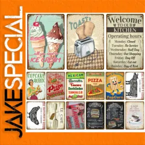 Vintage American-Style Metal Sign 20x30 cm
