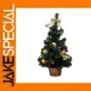 Miniature Decorative Christmas Tree in Gold and Color Options