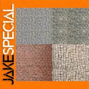 Simulation Street Ground Brick Sticker Set