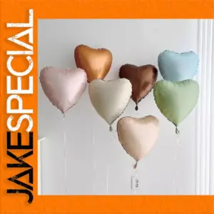 18-Inch Heart-Shaped Foil Balloon in Vintage Colors
