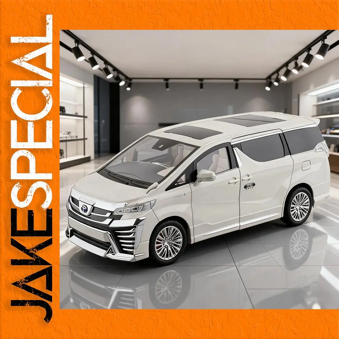 White Vellfire MPV Collectible Model in 1:18 Scale 1 White Vellfire MPV Collectible Model in 1:18 Scale