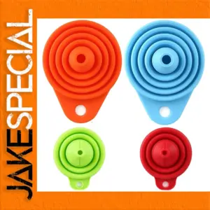 Multi-Size Foldable Silicone Funnel for Kitchen and Auto