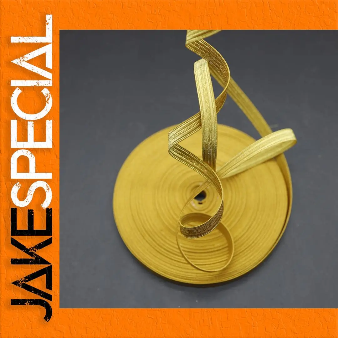 Golden Mylar Braid Ribbon in Multiple Widths 1 Golden Mylar Braid Ribbon in Multiple Widths