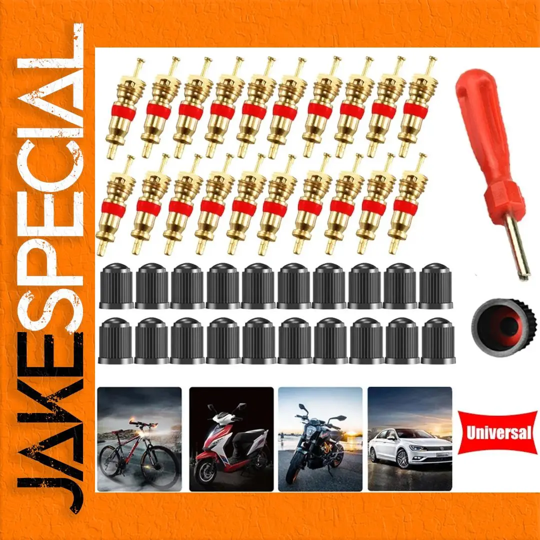 Copper Tire Valve Cores Kit for Vehicles 1 Copper Tire Valve Cores Kit for Vehicles