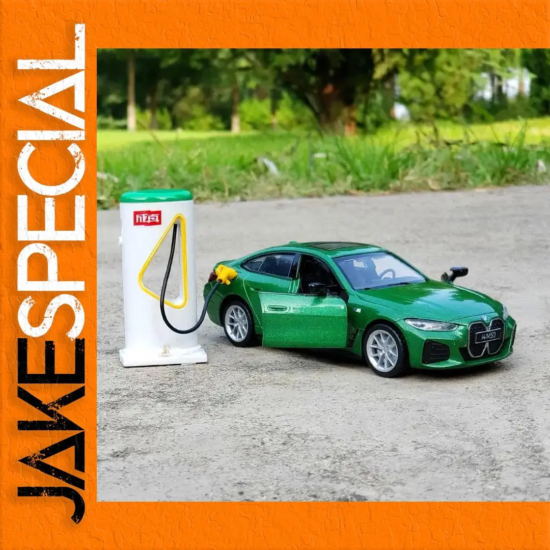 Green BMW I4 M50 1:34 Diecast Model Car 1 Green BMW I4 M50 1:34 Diecast Model Car