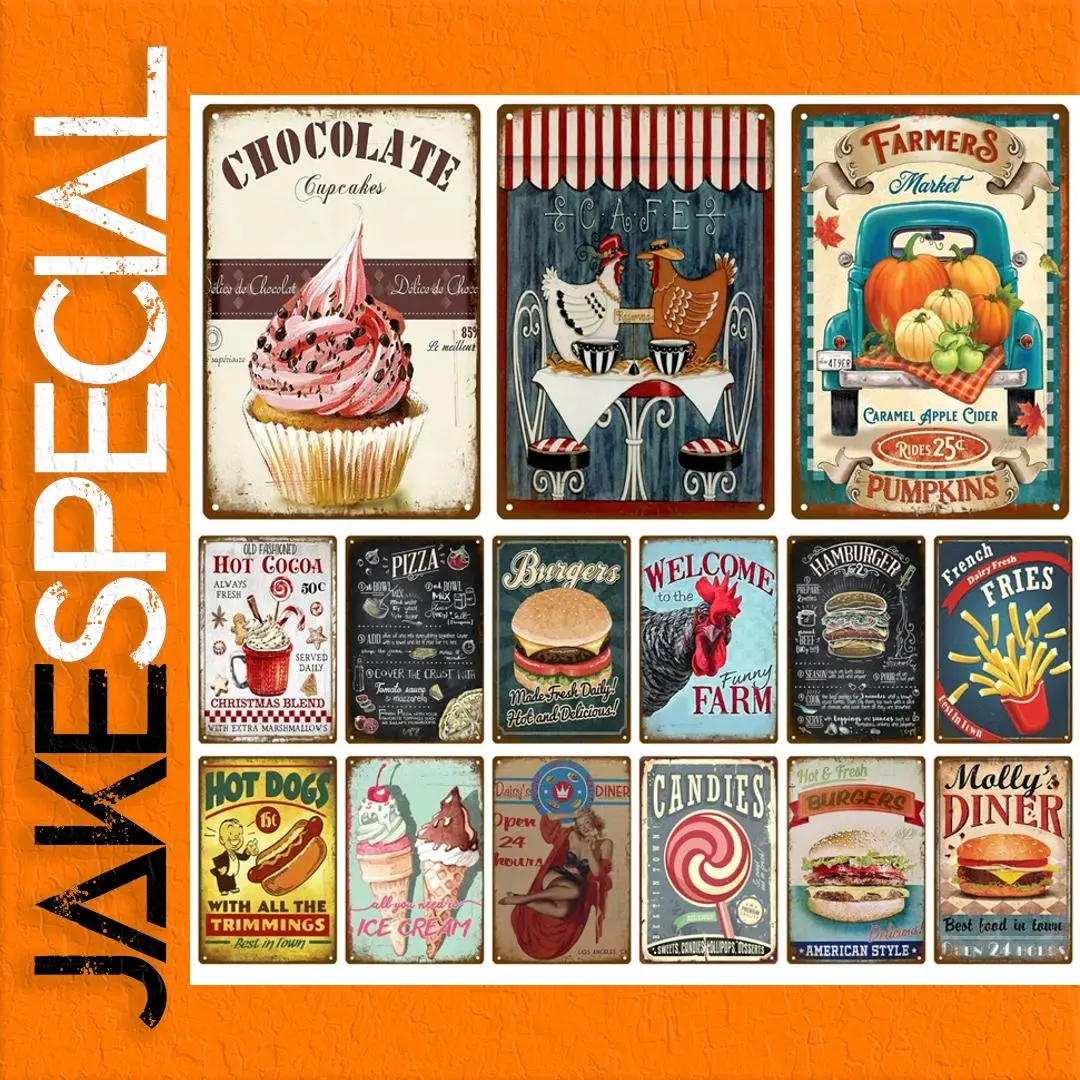 Vintage-Style Metal Sign for Retro Decor 1 Vintage-Style Metal Sign for Retro Decor