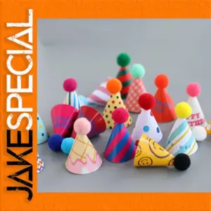 Mini Colorful Birthday Hat Cake Toppers Set