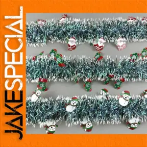 Vibrant 2m Christmas Garland with Decorations