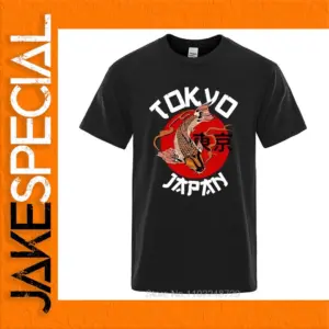 Japanese-Style Koi Fish T-Shirt for Men