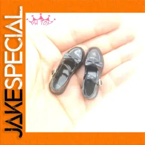 1/6 Scale Black Mary Jane Shoes for Figures