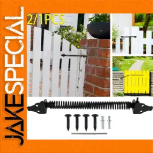 Heavy-Duty Black Outdoor Gate Spring 8-inch