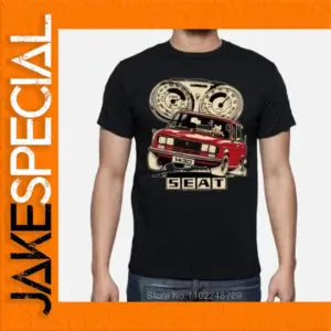 Men's Casual T-Shirt with Vintage Car Graphic