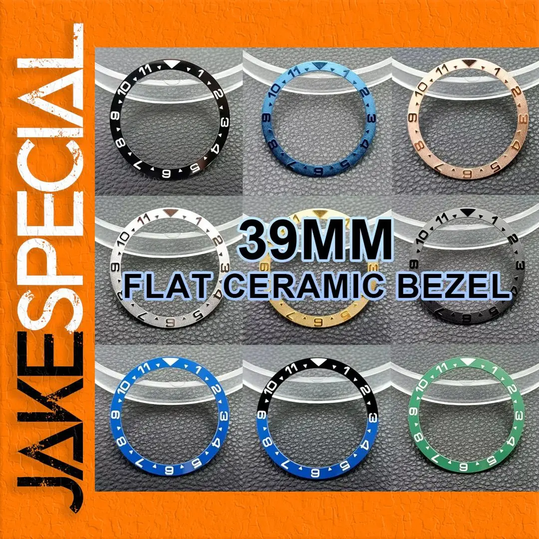 Flat Ceramic Bezel Inserts for Watches 39mm 1 Flat Ceramic Bezel Inserts for Watches 39mm