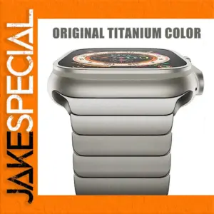 Titanium Finish Apple Watch Band for Series 1-9