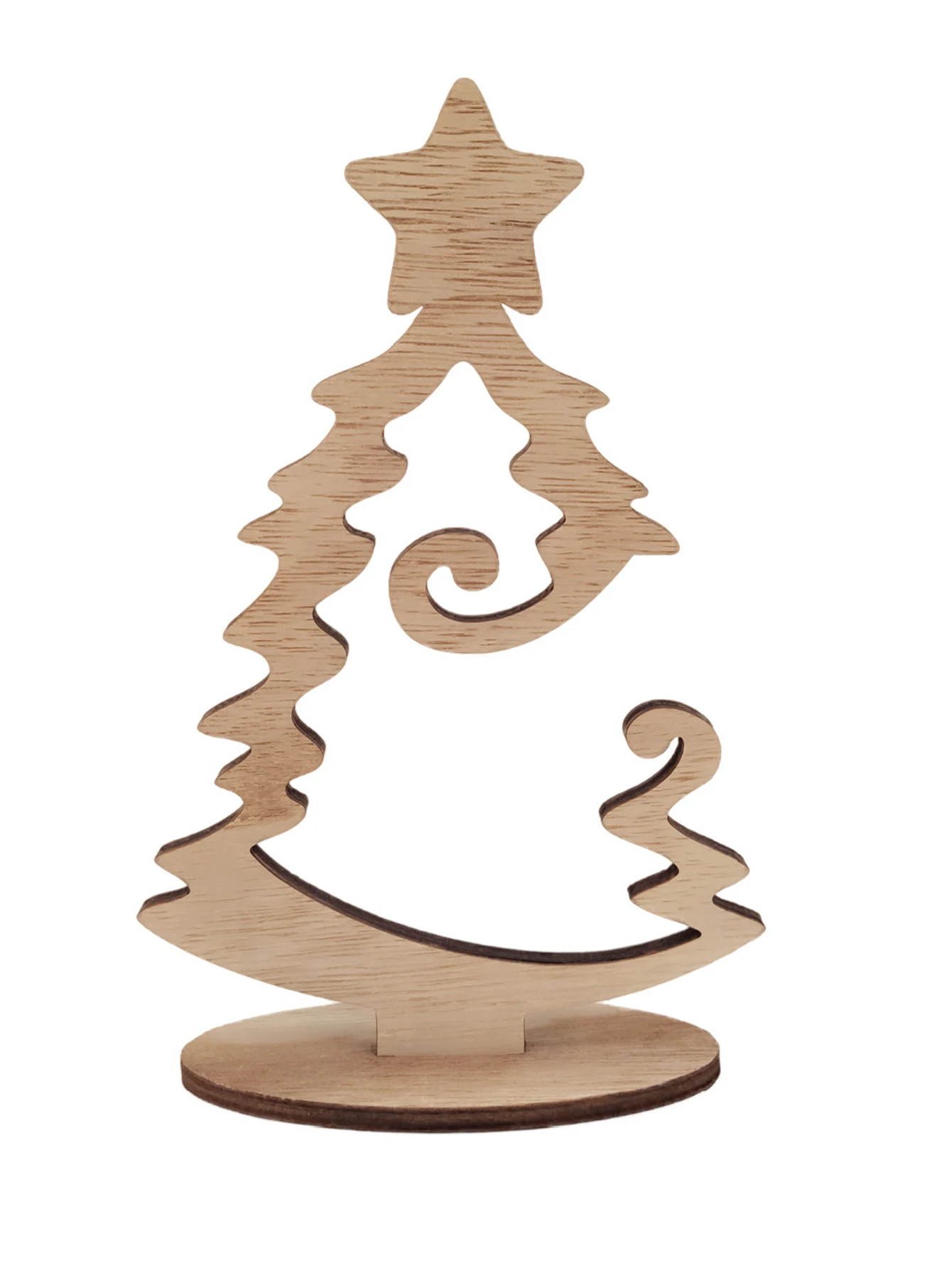 Elegant Wooden Christmas Tree Decor 5 Elegant Wooden Christmas Tree Decor - Image 5