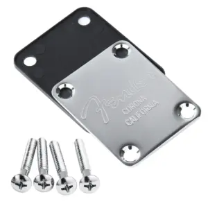 Fender Guitar Neck Plate 64.5x51.2mm Black Chrome 14 H0ac74b11fb1c4cac8237288bc3d67faak