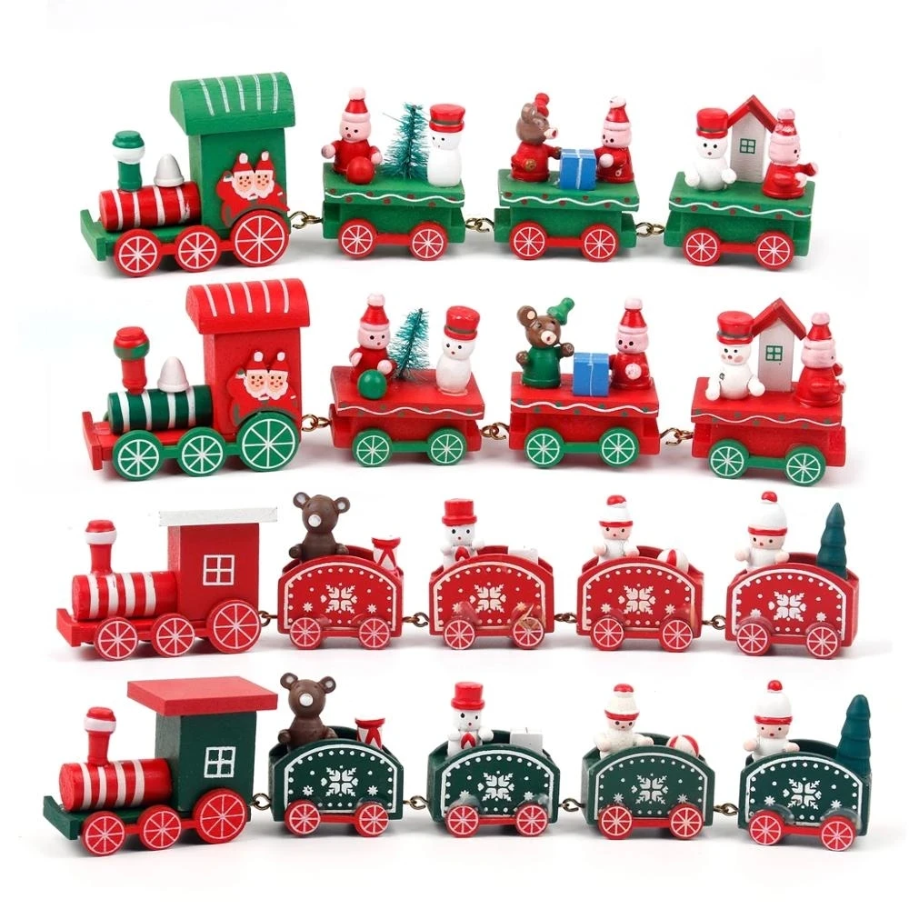 Wooden Christmas Train Decoration Set 2024 2 Wooden Christmas Train Decoration Set 2024 - Image 2