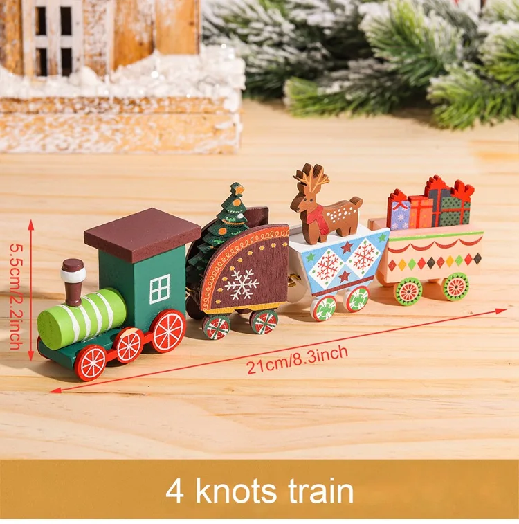Wooden Christmas Train Decoration Set 2024 15 Wooden Christmas Train Decoration Set 2024 - Image 15