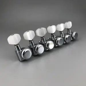 Chrome Locking Guitar Tuners with Pearl Buttons