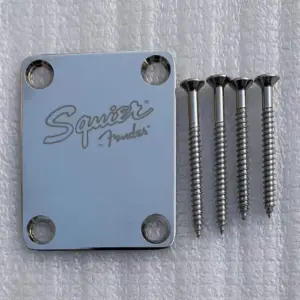 Chrome Fender Neck Joint Plate for Electric Guitars