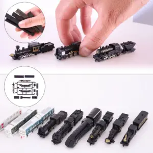 Vintage Steam and High-Speed Train Miniatures Set