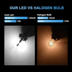 Vehicle LED T10 W5W Bulb 6000K 120 Lumens 7 H3103815d612644eb8e1e078bdd7ae19f9