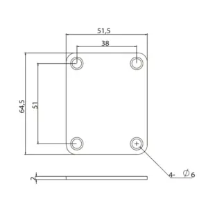 Fender Guitar Neck Plate 64.5x51.2mm Black Chrome 12 H32be11aaf7af475d96a870ba974adb6ey