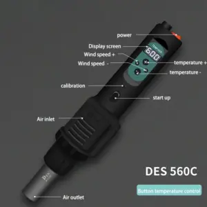 Digital Hot Air Gun DES560B/C 560W 80-600°C 14 H5511fef589e44eee9711e0c1905e60872