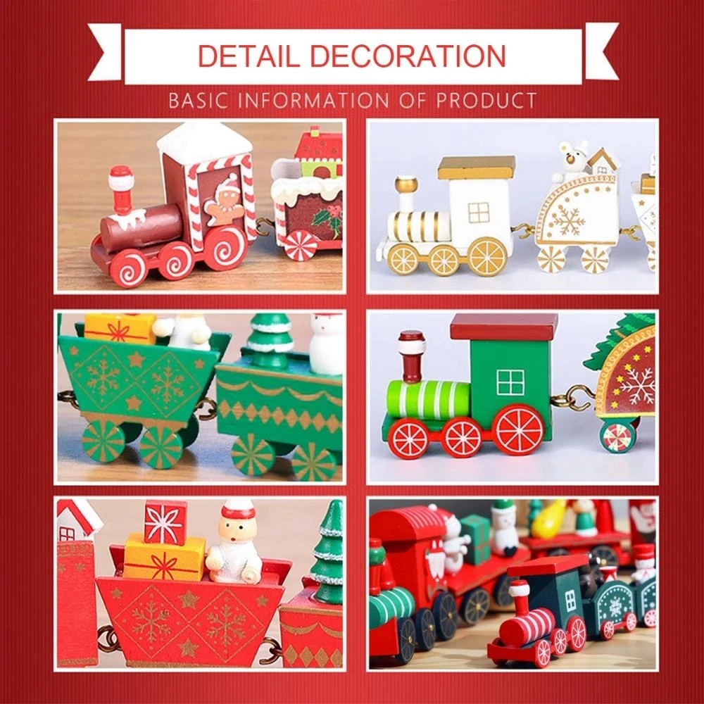 Wooden Christmas Train Decoration Set 2024 5 Wooden Christmas Train Decoration Set 2024 - Image 5