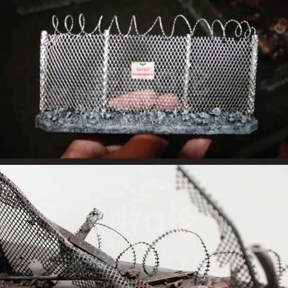 Realistic HO Scale Metallic Fence 5 Realistic HO Scale Metallic Fence - Image 5